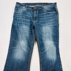 T.K. Axel Mens 36x32 Treadwell Relaxed Straight Leg Jeans Blue Medium Wash Denim